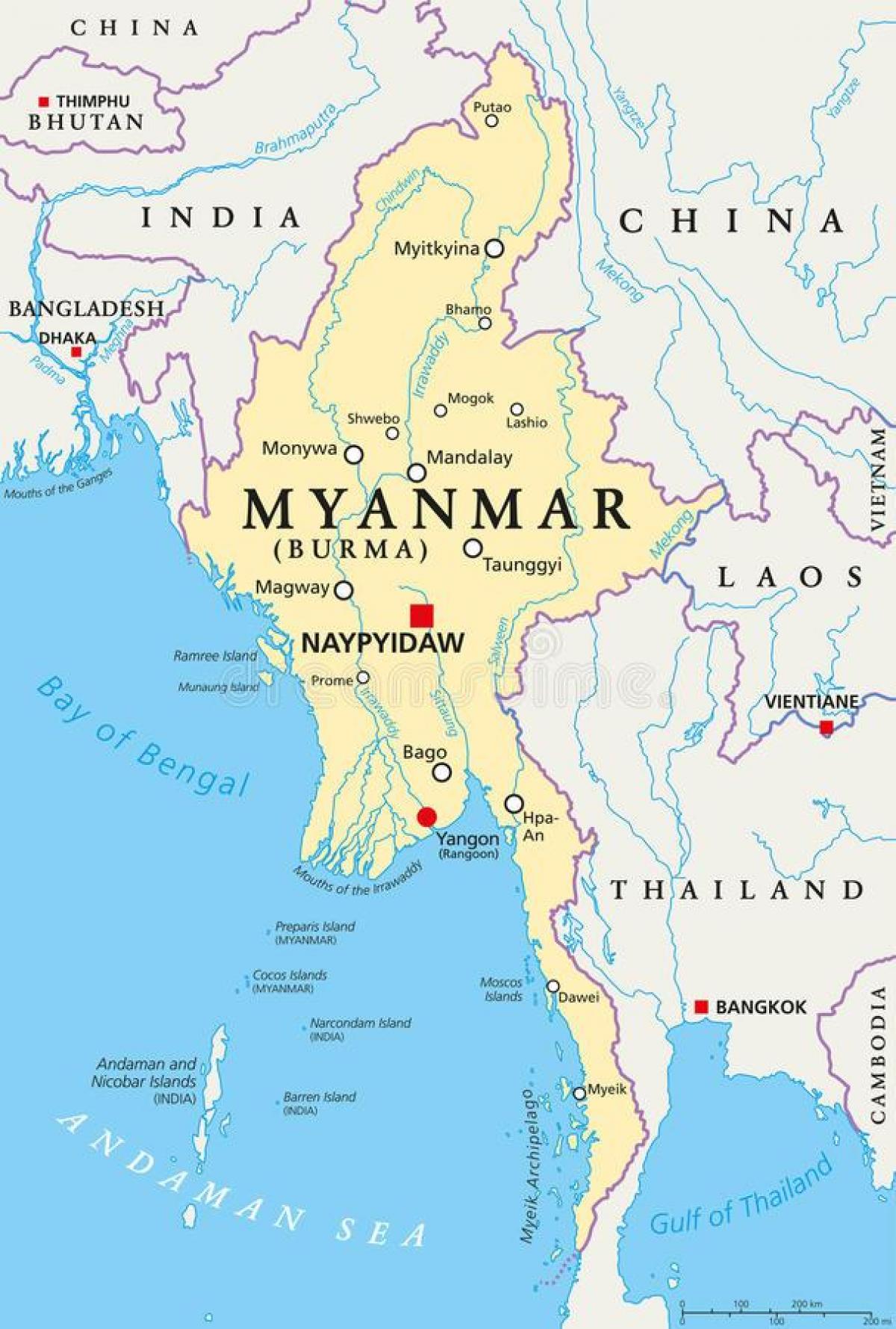 naypyidaw ಮ್ಯಾನ್ಮಾರ್ ನಕ್ಷೆ